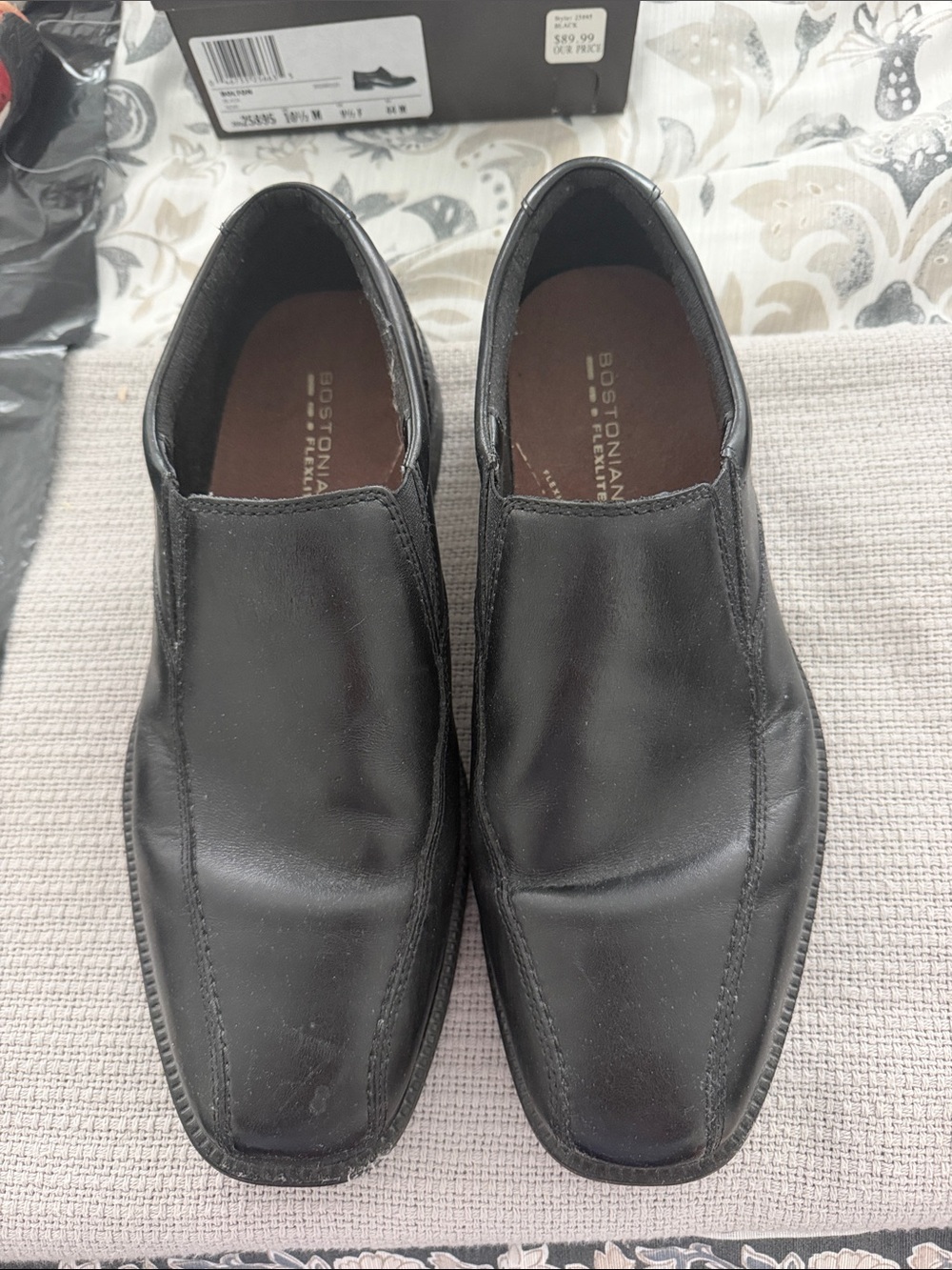 Bostonian Black Men's Slip-On Leather Loafers